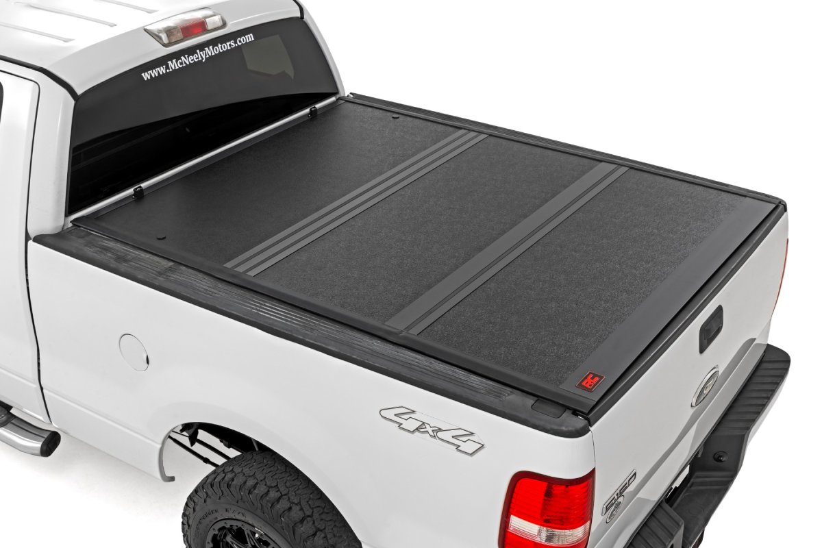 Ford F-150 Hard Low Profile Bed Cover - Rough Country - Tri-fold - '04-'14